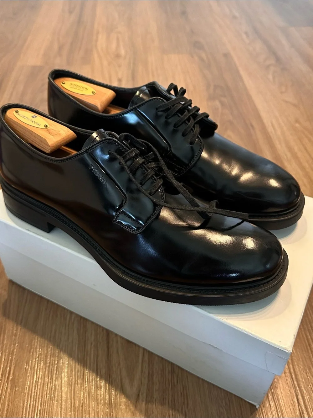 Classic Black Leather Derby Shoes - Polished Men's Dress Shoes